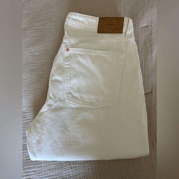 H&M women’s 14 cream denim 90s boyfriend high waist - Picture 2 of 8